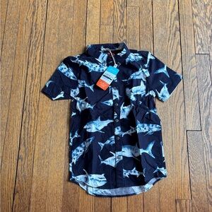 Shark Print Black Shirt